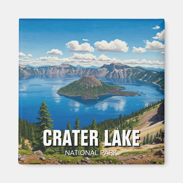 Crater Lake National Park Oregon Travel Magnet (Front)