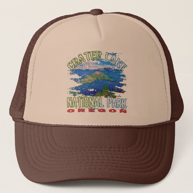 Crater Lake National Park Oregon Trucker Hat (Front)