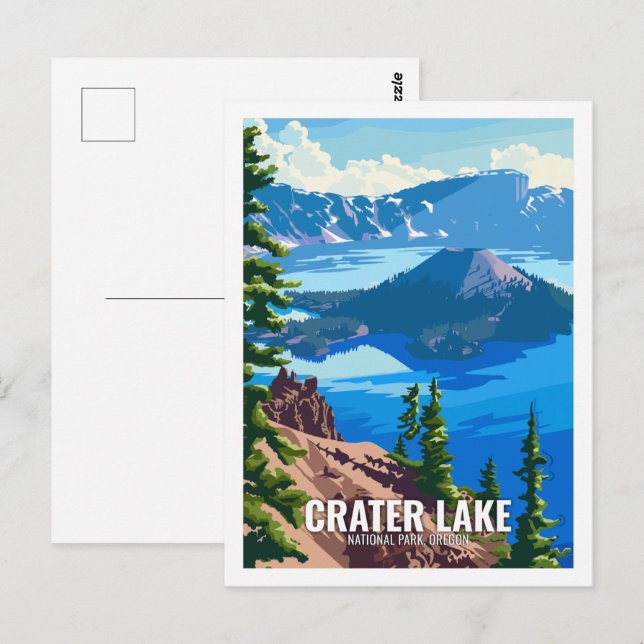 Crater Lake National Park Oregon USA  Postcard (Front/Back)