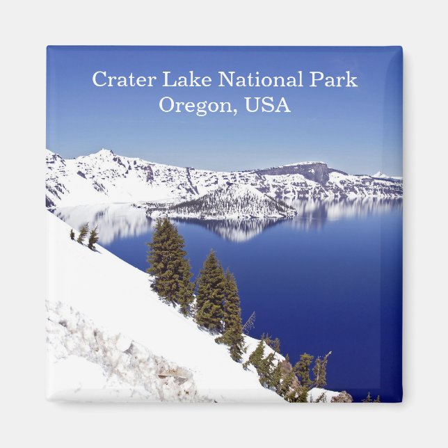 Crater Lake National Park Oregon USA Travel Magnet (Front)