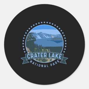 Crater Lake National Park -outdoor Camping Hiking Classic Round Sticker