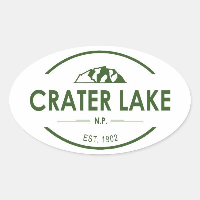 Crater Lake National Park Oval Sticker (Front)