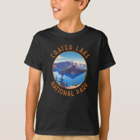 Crater Lake National Park Retro Distressed Circle