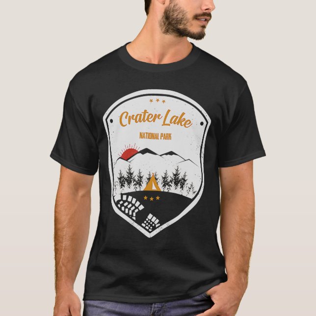 Crater Lake  National Park Retro Souvenir T-Shirt (Front)