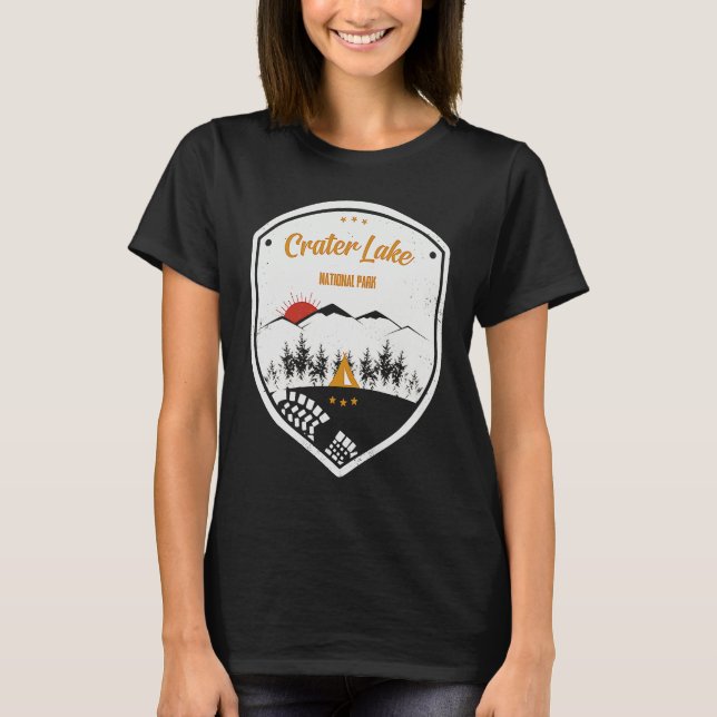 Crater Lake  National Park Retro Souvenir T-Shirt (Front)