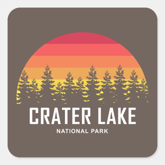 Crater Lake National Park Square Sticker (Front)
