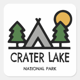 Crater Lake National Park Square Sticker