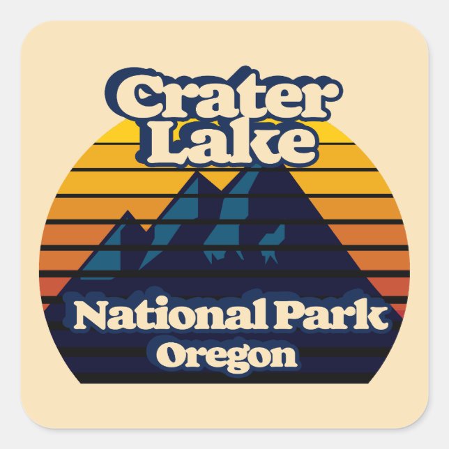 Crater Lake National Park Square Sticker (Front)