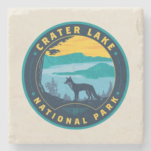Crater Lake National Park Stone Coaster (Front)