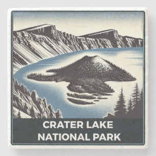 Crater Lake National Park Stone Coaster