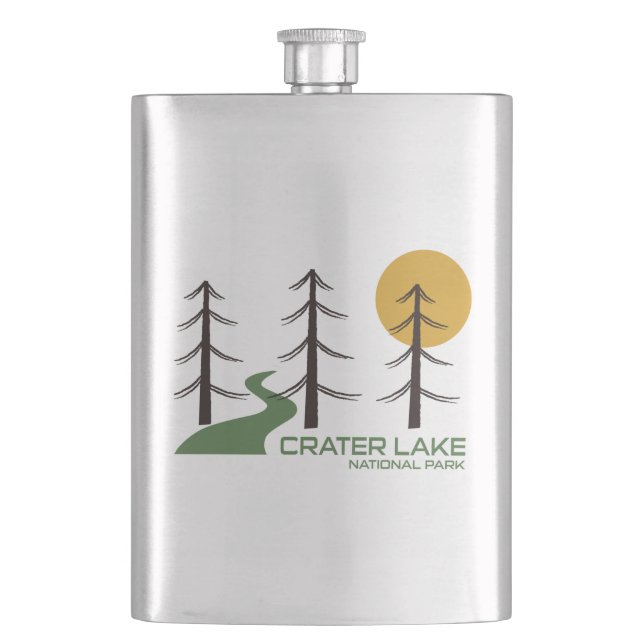 Crater Lake National Park Trail Hip Flask (Front)