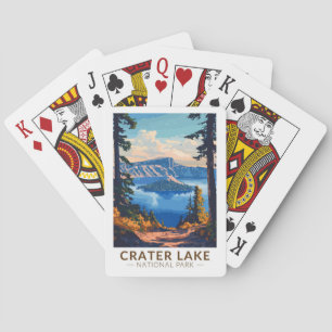 Crater Lake National Park Travel Art Vintage Playing Cards