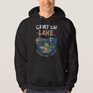 Crater Lake National Park Us Oregon Vintage Hiking Hoodie