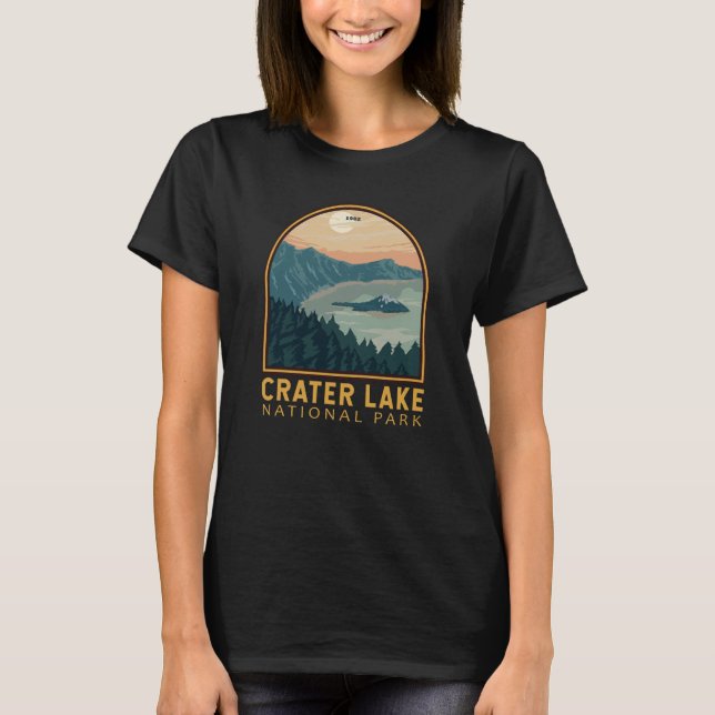 Crater Lake National Park Vintage Emblem T-Shirt (Front)