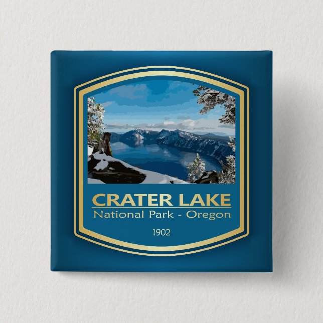 Crater Lake NP (PF1) 15 Cm Square Badge (Front)
