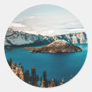 Crater Lake of Southern Oregon Classic Round Sticker