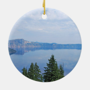 Crater Lake Oregon Ceramic Tree Decoration