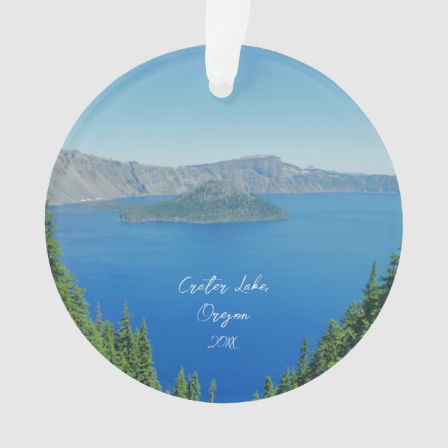 Crater Lake Oregon Scenic Photo Ornament (Front)