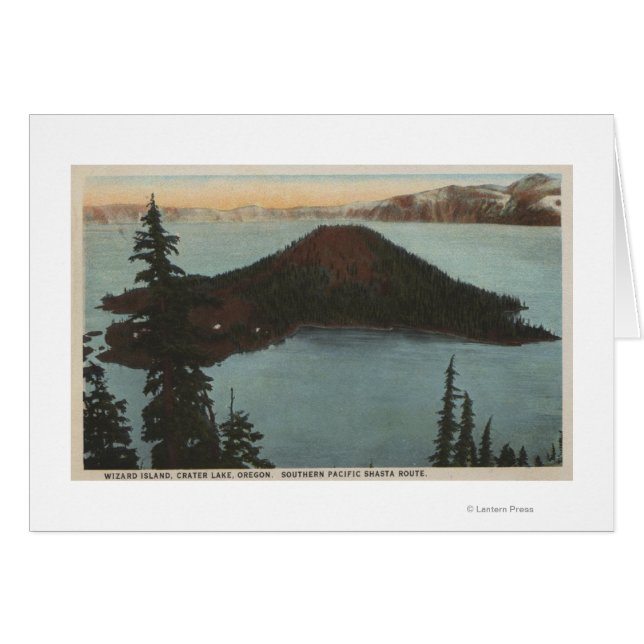 Crater Lake, Oregon - Wizard Island View #1 (Front Horizontal)