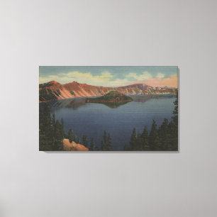 Crater Lake, Oregon - Wizard Island View #2 Canvas Print