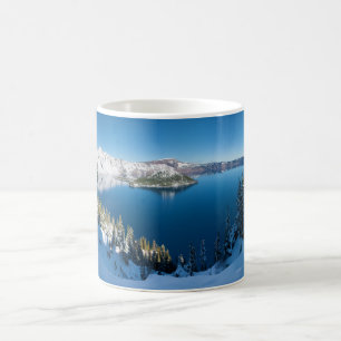 Crater Lake South Central Oregon in Winter Coffee Mug
