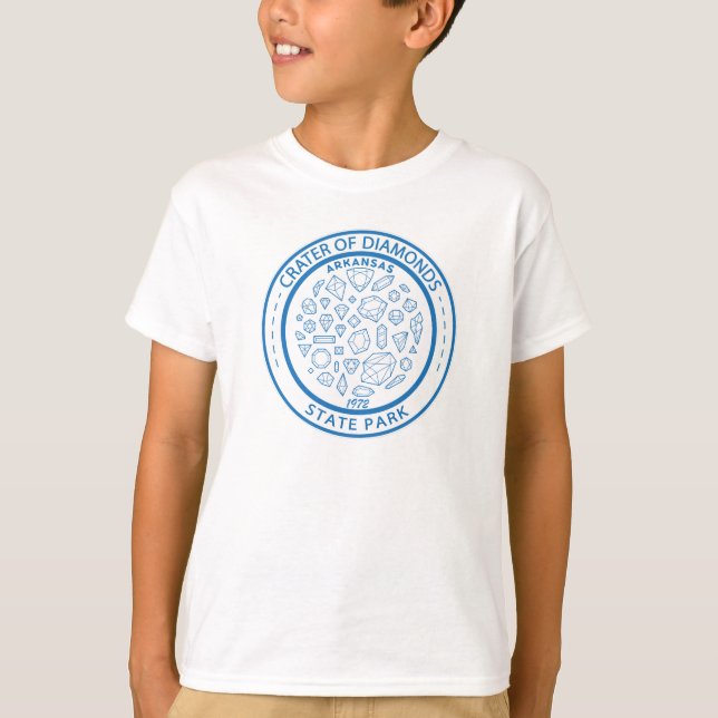 Crater of Diamonds State Park Arkansas Badge T-Shirt (Front)