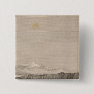 Crater of Mokuaweoweo, Hawaii 15 Cm Square Badge