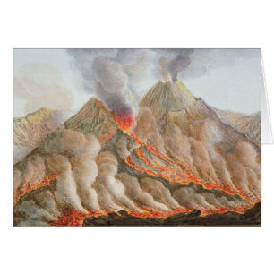 Crater of Mount Vesuvius from an original drawing