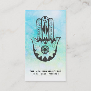 *~* Craters of Moon Yoga Hamsa Hand of Fatima Yoga Business Card
