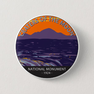 Craters of the Moon National Monument Idaho  6 Cm Round Badge