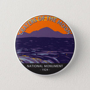 Craters of the Moon National Monument Idaho  6 Cm Round Badge