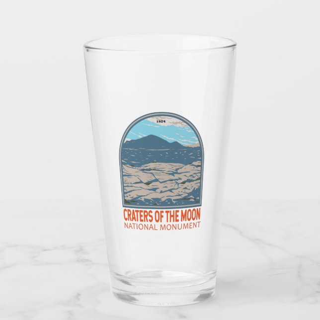 Craters of the Moon National Monument Idaho Retro Glass (Front)