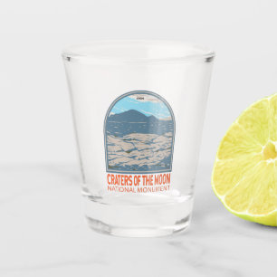 Craters of the Moon National Monument Idaho Retro Shot Glass