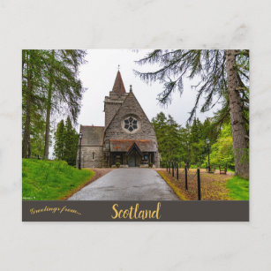Crathie Kirk Church Crathie Scotland Postcard