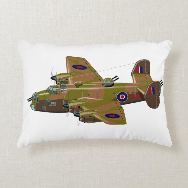 Cratoon retro bomber decorative cushion (Front)