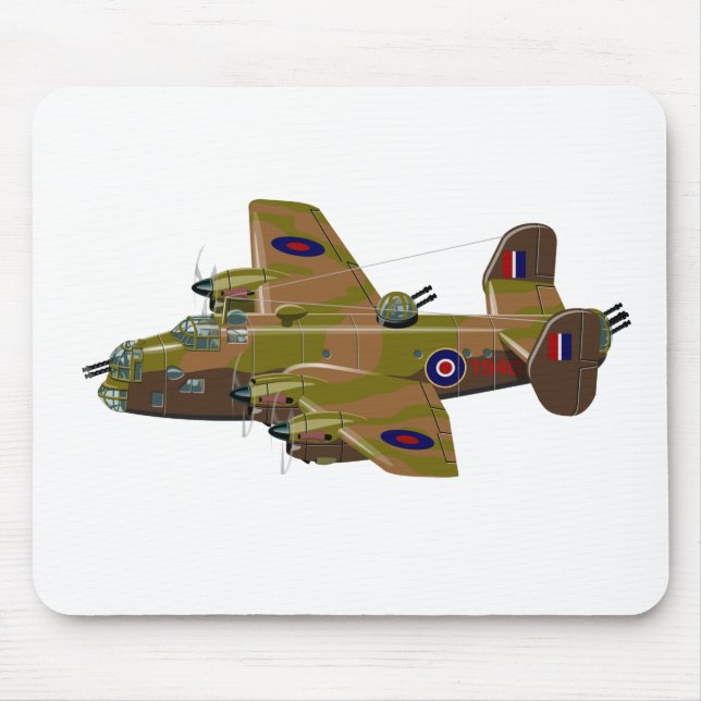 Cratoon retro bomber mouse mat (Front)