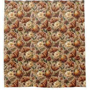 Craven Croissants Shower Curtain
