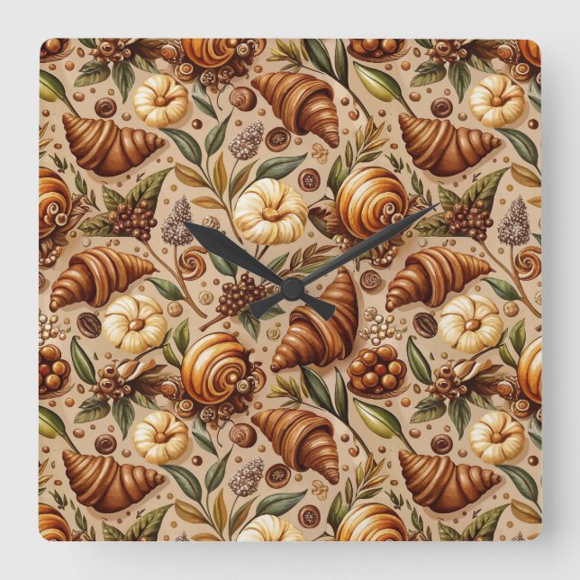 Craven Croissants  Square Wall Clock (Front)