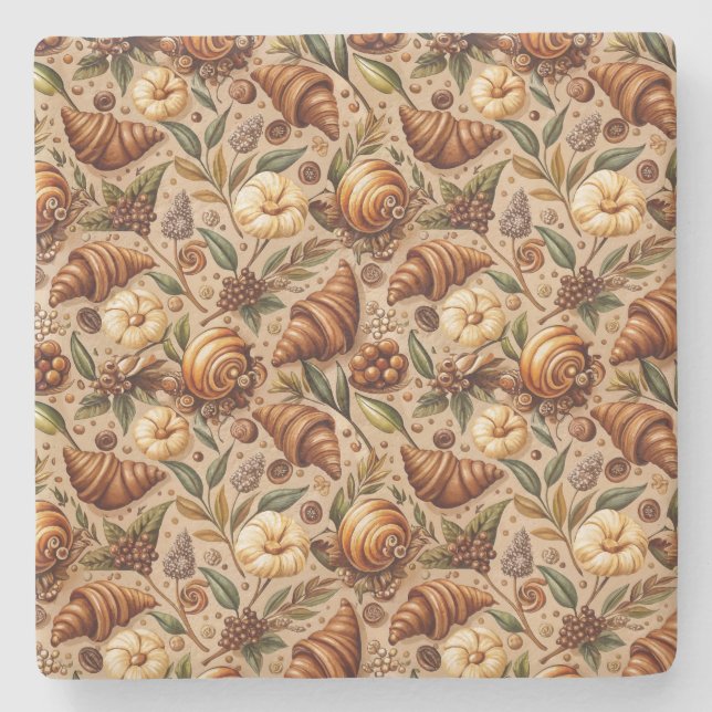 Craven Croissants  Stone Coaster (Front)