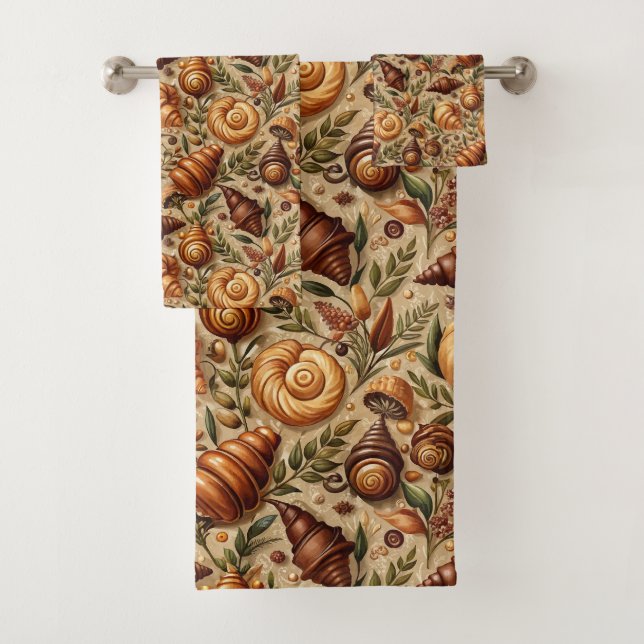 Craving Croissants  Bath Towel Set (Insitu)