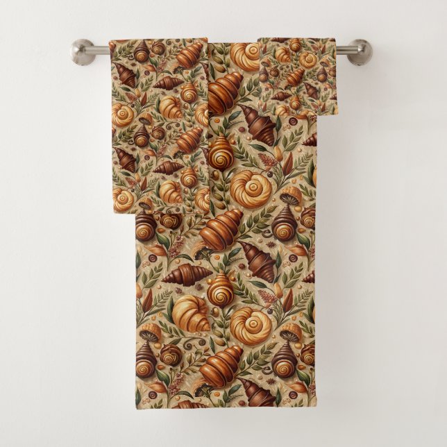 Craving Croissants  Bath Towel Set (Insitu)
