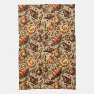 Craving Croissants Tea Towel