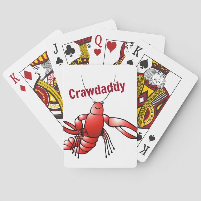 Crawdaddy Red Crayfish Playing Cards (Back)