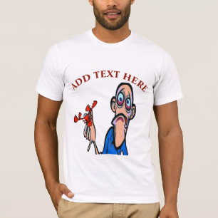 Crawfisg Cartoon, add text Adult Apron T-Shirt