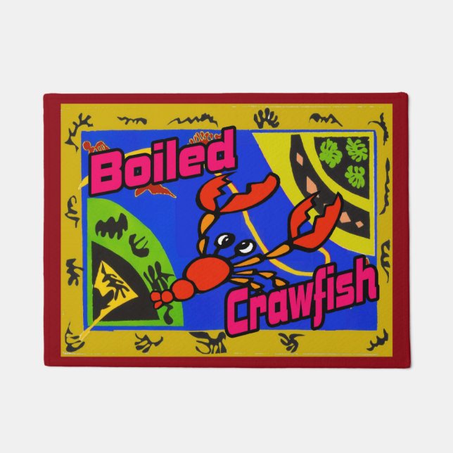 Crawfish add name or address doormat (Front)