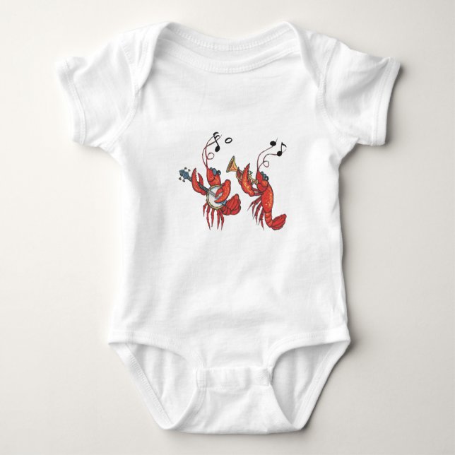 Crawfish Band 1.pdf Baby Bodysuit (Front)