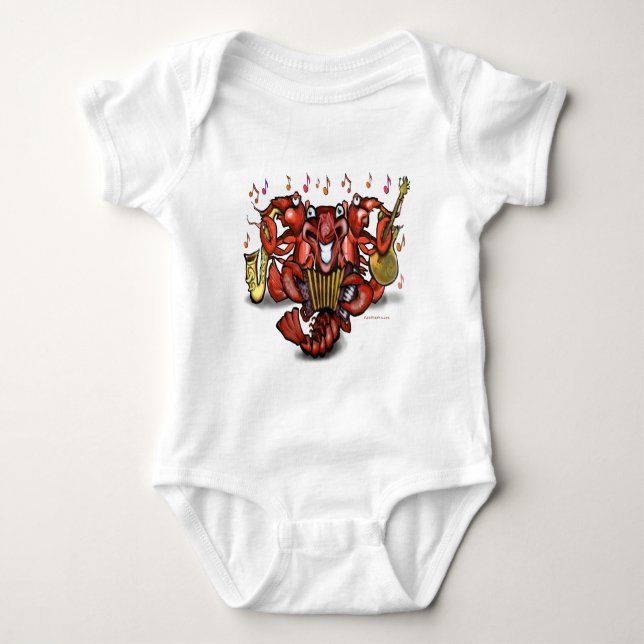 Crawfish Band Baby Bodysuit (Front)