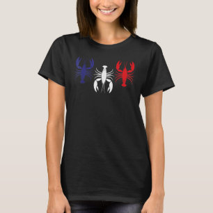 Crawfish Boil 4Th Of July Crawfish Usa Flag Crayf T-Shirt