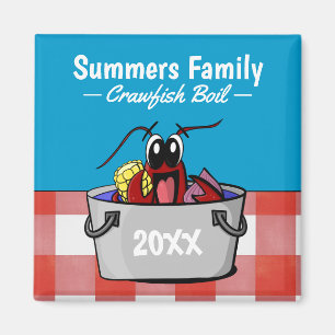 Crawfish Boil Annual Family Party Picnic Magnet