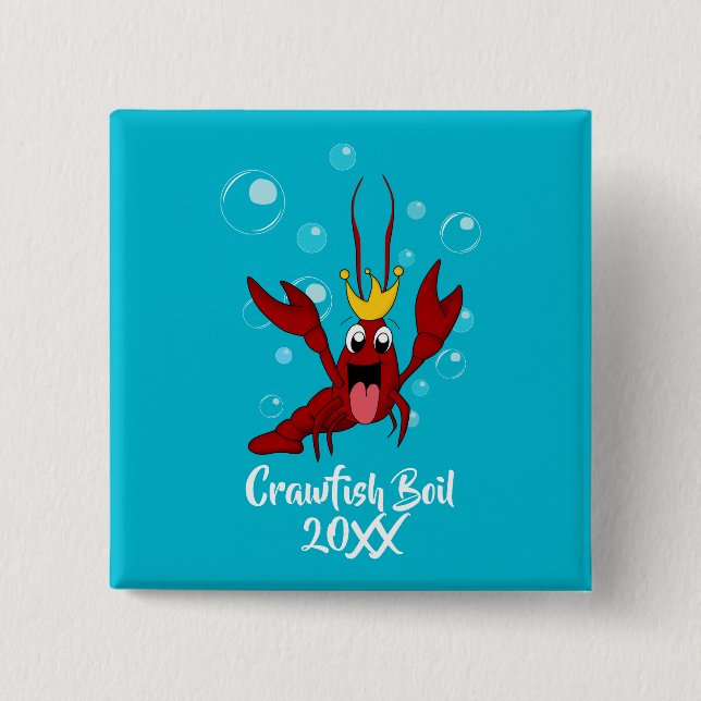 Crawfish Boil Annual Family Reunion Party 15 Cm Square Badge (Front)
